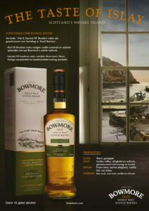 1-1 Advertentie 210x297 Bowmore small batch tbv Drinks only